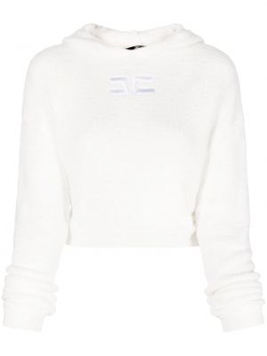Пуловер с вышивкой Elisabetta Franchi, белый