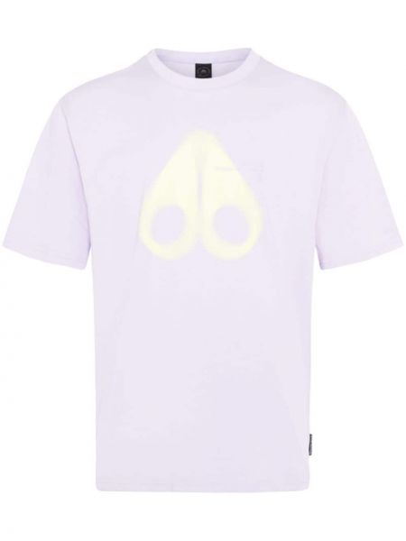 T-shirt à imprimé Moose Knuckles violet