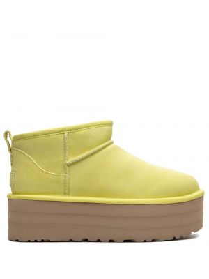 Kotníkové boty na platformě Ugg žluté