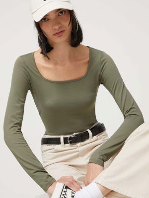 Блуза с дълъг ръкав Hollister Co. зелено