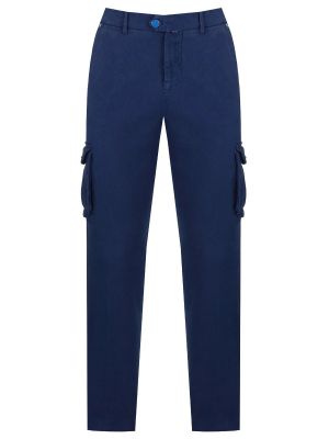 Хлопковые брюки карго Kiton синие