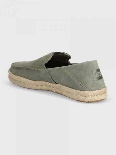 Pantofi loafer din piele Toms verde