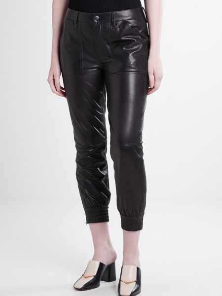 Spodnie skórzane J-brand czarne