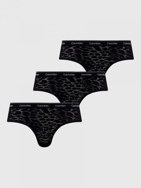 Czarne brazyliany koronkowe Calvin Klein Underwear