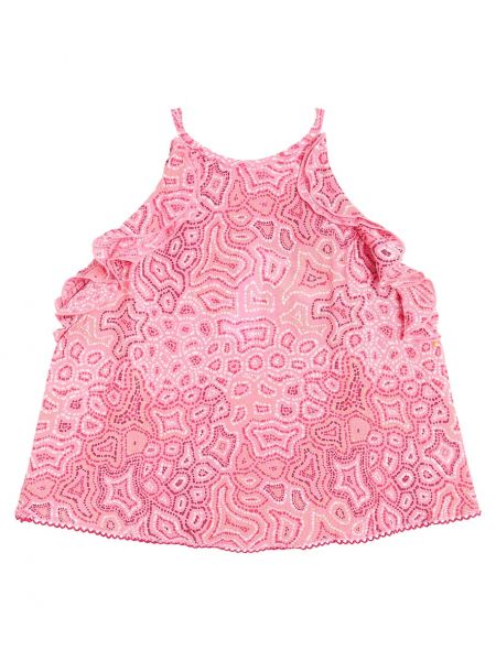 Ruffle topp for jenter Poupette St Barth Kids rosa