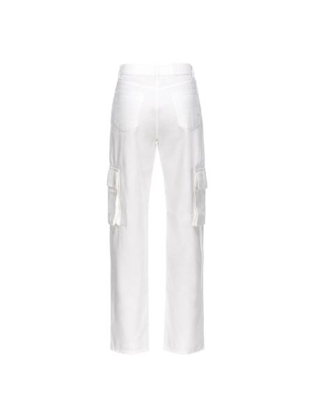 Pantalones cargo Pinko blanco