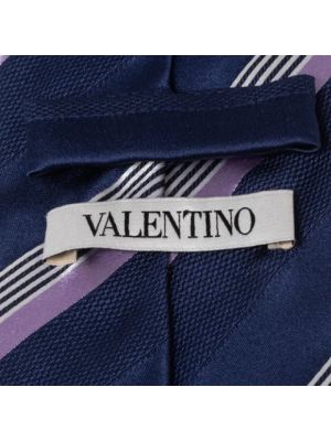 Jedwabny top Valentino Vintage niebieski