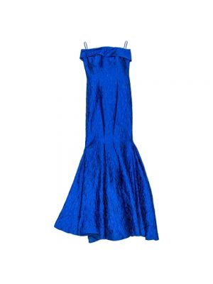 Sukienka Carolina Herrera Pre-owned niebieska