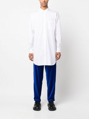 Aksamitna koszula Comme Des Garcons Shirt niebieska