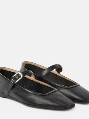 Bőr balerina cipők Le Monde Beryl fekete