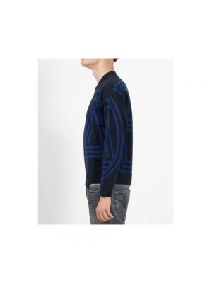 Suéter manga larga de cuello redondo Emporio Armani azul