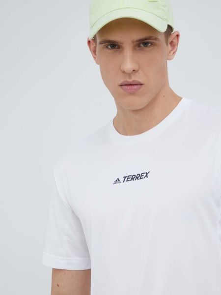 Тениска с дълъг ръкав с принт Adidas Terrex бяло