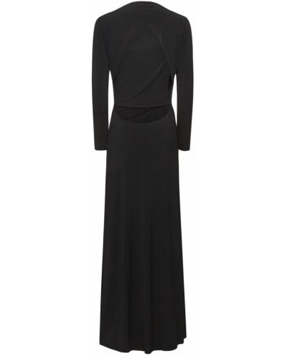 Šaty s odhalenými zády jersey Musier Paris - černá