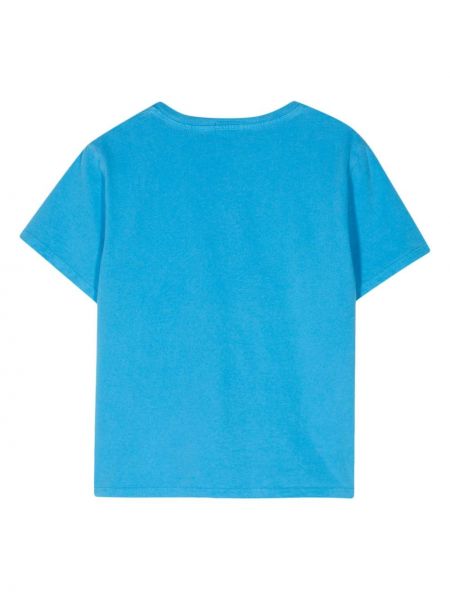 Koszulka bawełniana z nadrukiem Mother niebieska