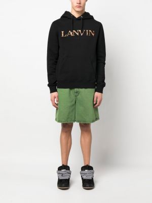 Medvilninis siuvinėtas džemperis su gobtuvu Lanvin