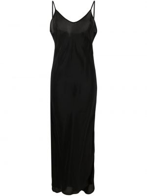 Černé průsvitné dlouhé šaty s výstřihem do v Andrea Ya'aqov
