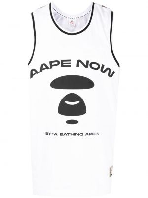 Skjorta i linne Aape By *a Bathing Ape® vit