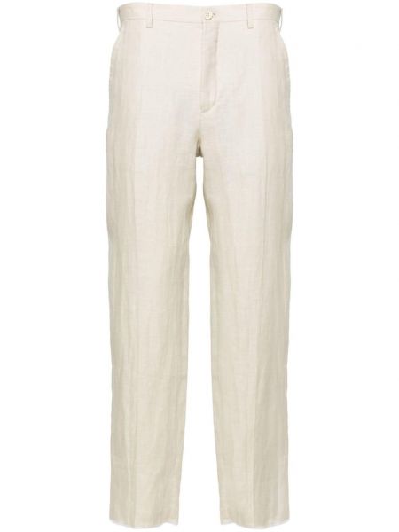 Pantalon chino en lin Incotex beige
