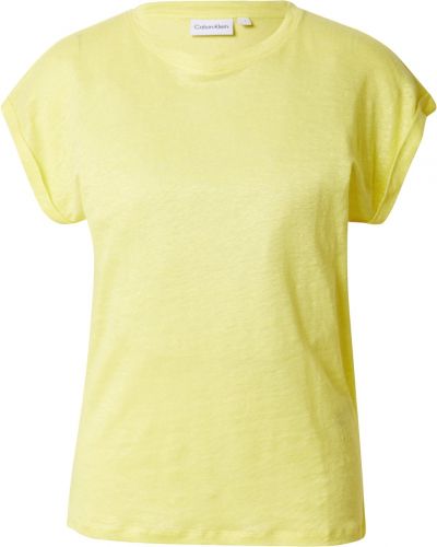 Majica s melange uzorkom Calvin Klein žuta