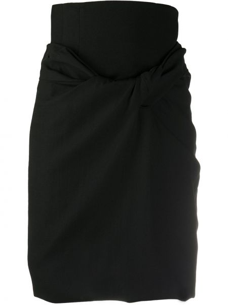 Vlněné přiléhavé sukně Comme Des Garçons Pre-owned - černá