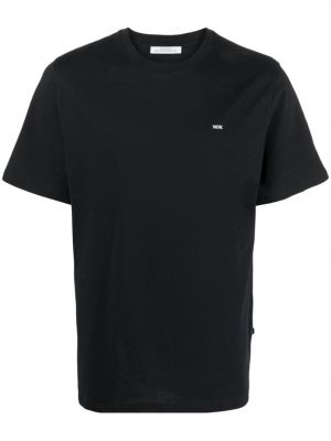 T-shirt en coton à imprimé Wood Wood noir