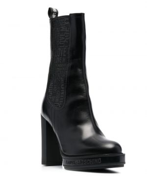 Ankle boots na platformie Love Moschino czarne