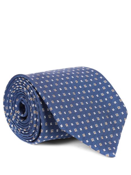 Шелковый галстук Cesare Attolini синий