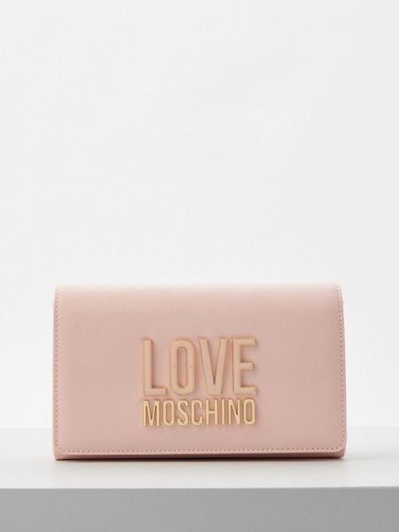Сумка через плечо Love Moschino розовая