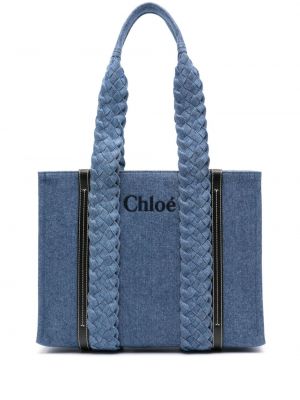 Shopper kabelka Chloé modrá
