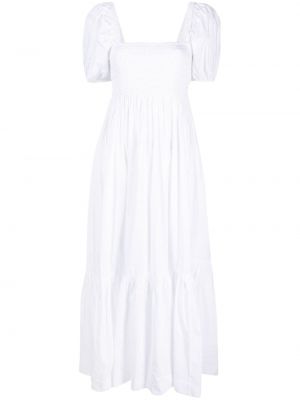 Dlouhé šaty Ganni biela