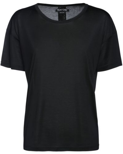 Džerzej hodvábne tričko Tom Ford čierna