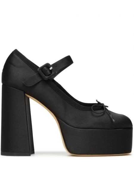 Полуотворени обувки на платформе със сърца Simone Rocha черно