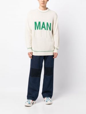 Jacquard strick sweatshirt Junya Watanabe Man weiß
