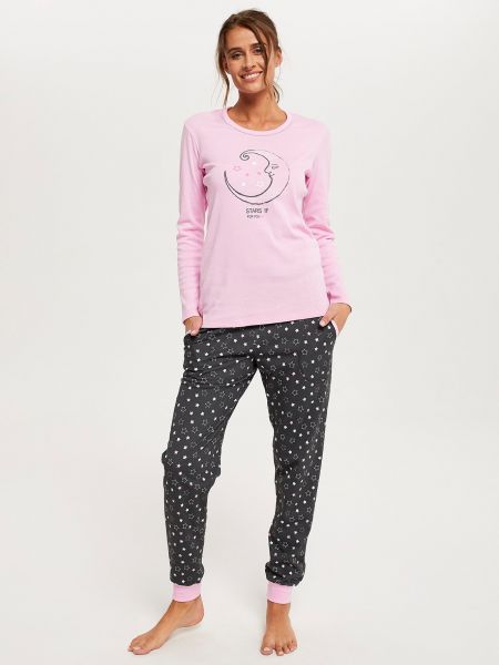 Pidžama s printom sa dugačkim rukavima Italian Fashion ružičasta