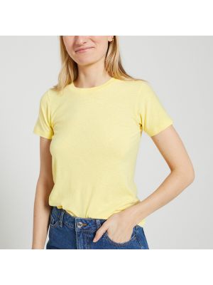 Camiseta de cuello redondo American Vintage amarillo