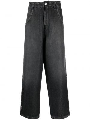 Bavlněné džíny relaxed fit Bluemarble černé