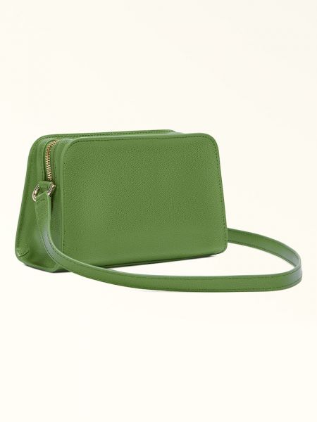 Кожаная мини сумочка Furla зеленая