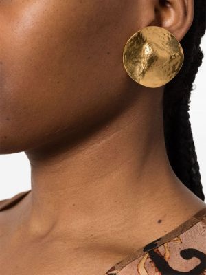Boucles d'oreilles à boucle de motif coeur Saint Laurent Pre-owned doré