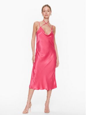 Коктейльное платье Simple розовое
