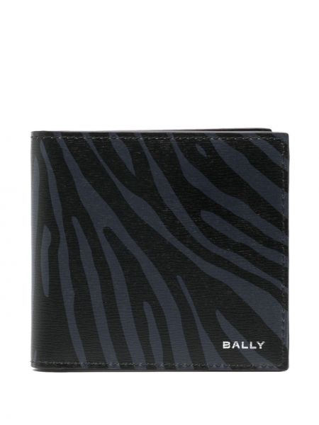 Dabīgās ādas maku ar apdruku ar zebras rakstu Bally