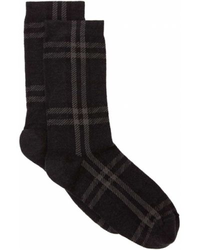 Calcetines a cuadros Burberry negro