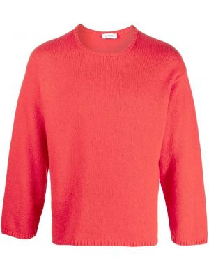 Пуловер с кръгло деколте Sandro червено