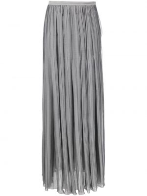 Plisovaná asymetrická sukňa Malo sivá