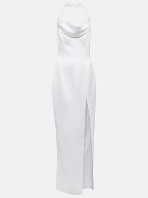 Satynowa sukienka midi Rasario biała