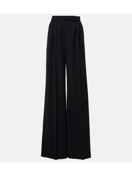 Pantalones de lana bootcut Max Mara negro