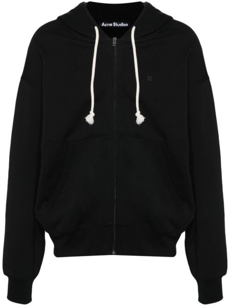 Hoodie mit reißverschluss aus baumwoll Acne Studios schwarz