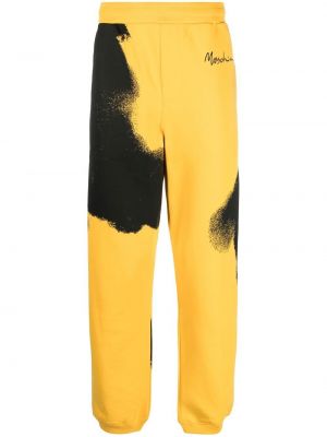 Памучни спортни панталони с принт Moschino