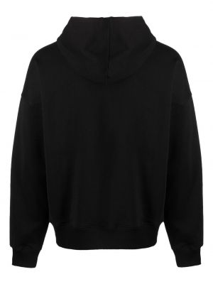 Kokvilnas kapučdžemperis ar apdruku Msgm melns