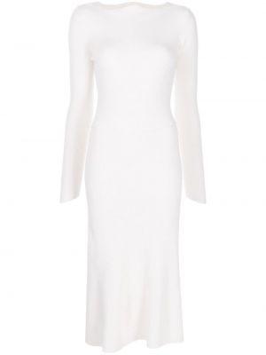 Dlouhé šaty Victoria Beckham biela