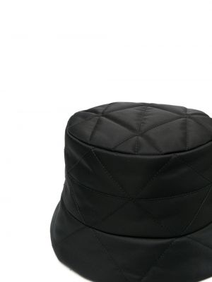 Dygsniuotas kepurė Prada juoda